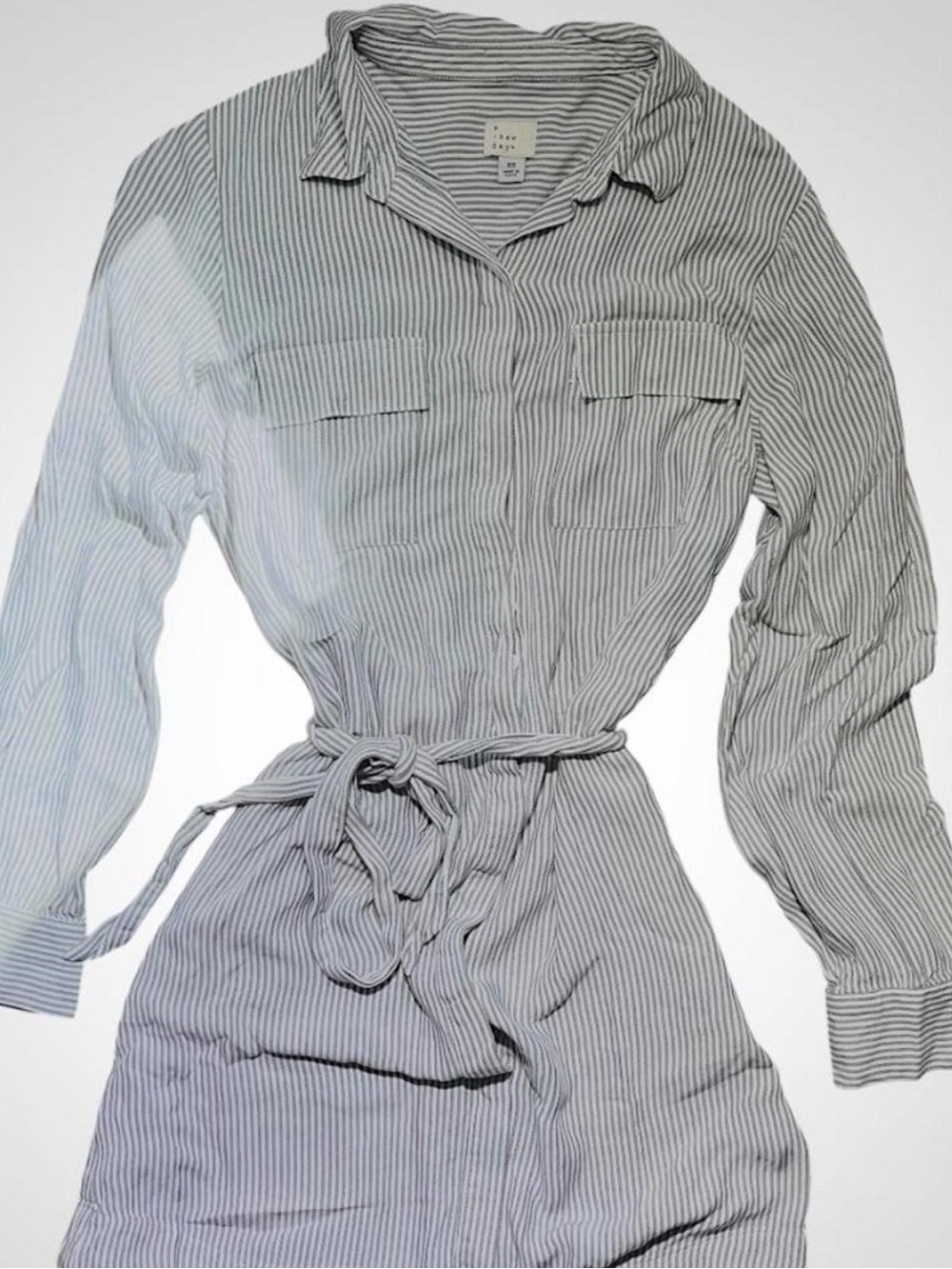 a new day Striped Button-Up Top - White & Black